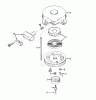 Toro 56125 (7-25) - 7-25 Rear Engine Rider, 1987 (7000001-7999999) Ricambi REWIND STARTER NO. 590420A