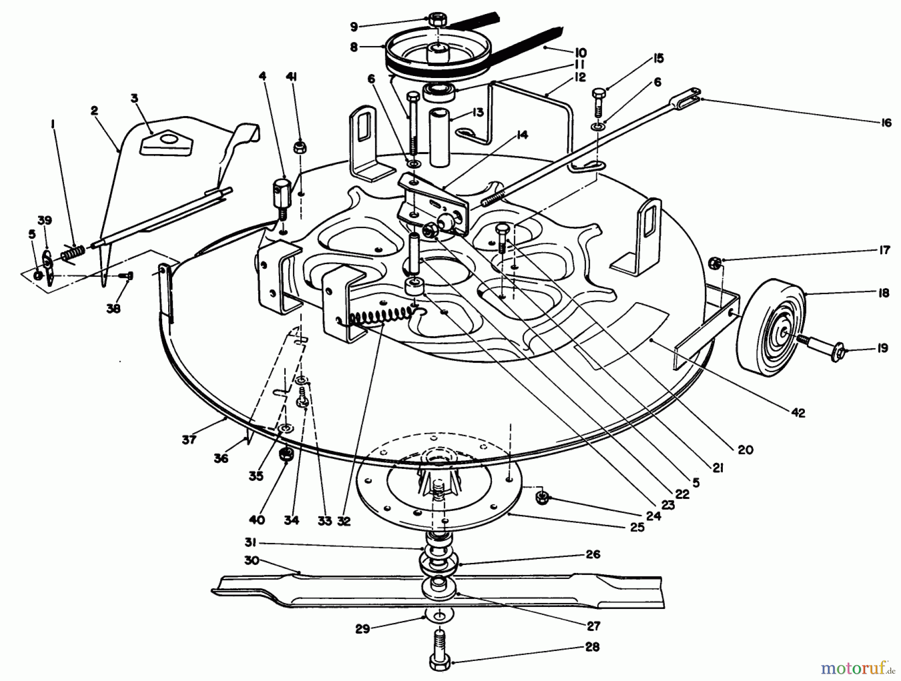  Toro Neu Mowers, Rear-Engine Rider 56133 (8-25) - Toro 8-25 Rear Engine Rider, 1991 (1000001-1999999) CUTTING UNIT ASSEMBLY