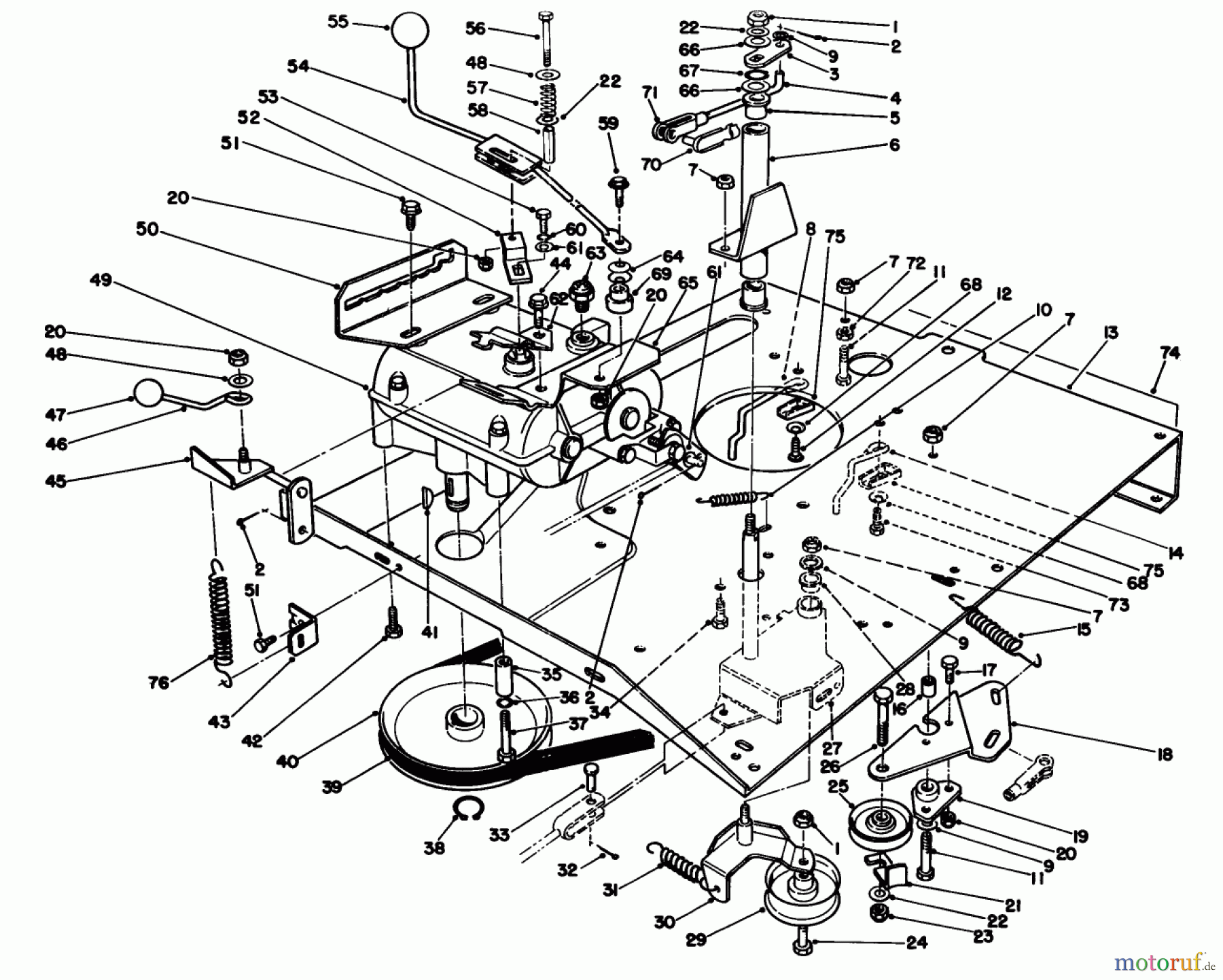 Toro Neu Mowers, Rear-Engine Rider 56133 (8-25) - Toro 8-25 Rear Engine Rider, 1991 (1000001-1999999) TRANSMISSION & LINKAGE ASSEMBLY