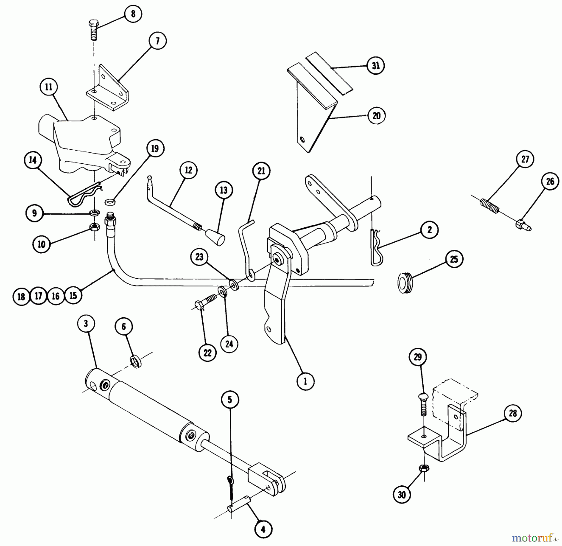  Toro Neu Accessories 84111 - Toro Hydraulic Lift, 1970 PARTS LIST