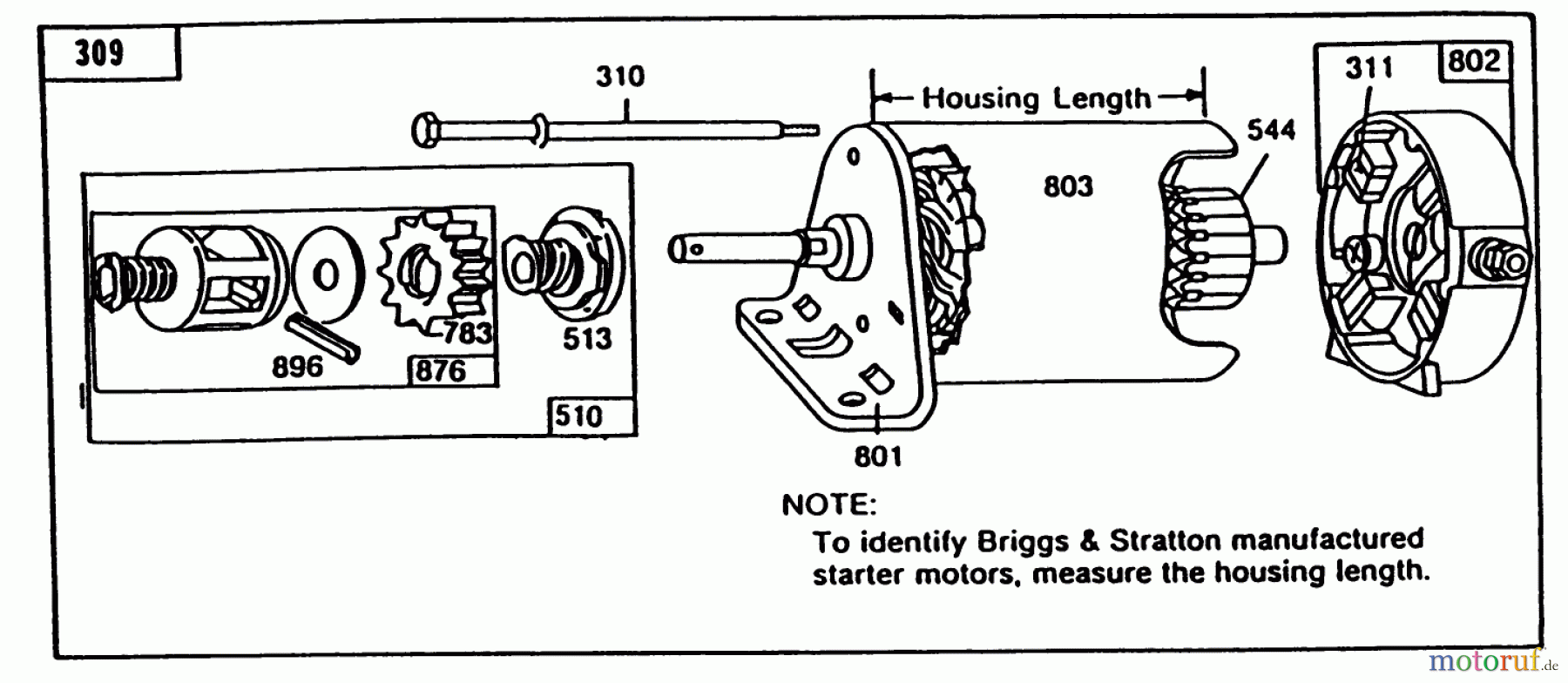  Toro Neu Mowers, Rear-Engine Rider 56175 (12-32) - Toro 12-32 Rear Engine Rider, 1988 (8000001-8999999) BRIGGS & STRATTON STARTER MOTOR ASSEMBLY 12 H.P. REAR ENGINE RIDER ELEDTRIC MODEL 56175