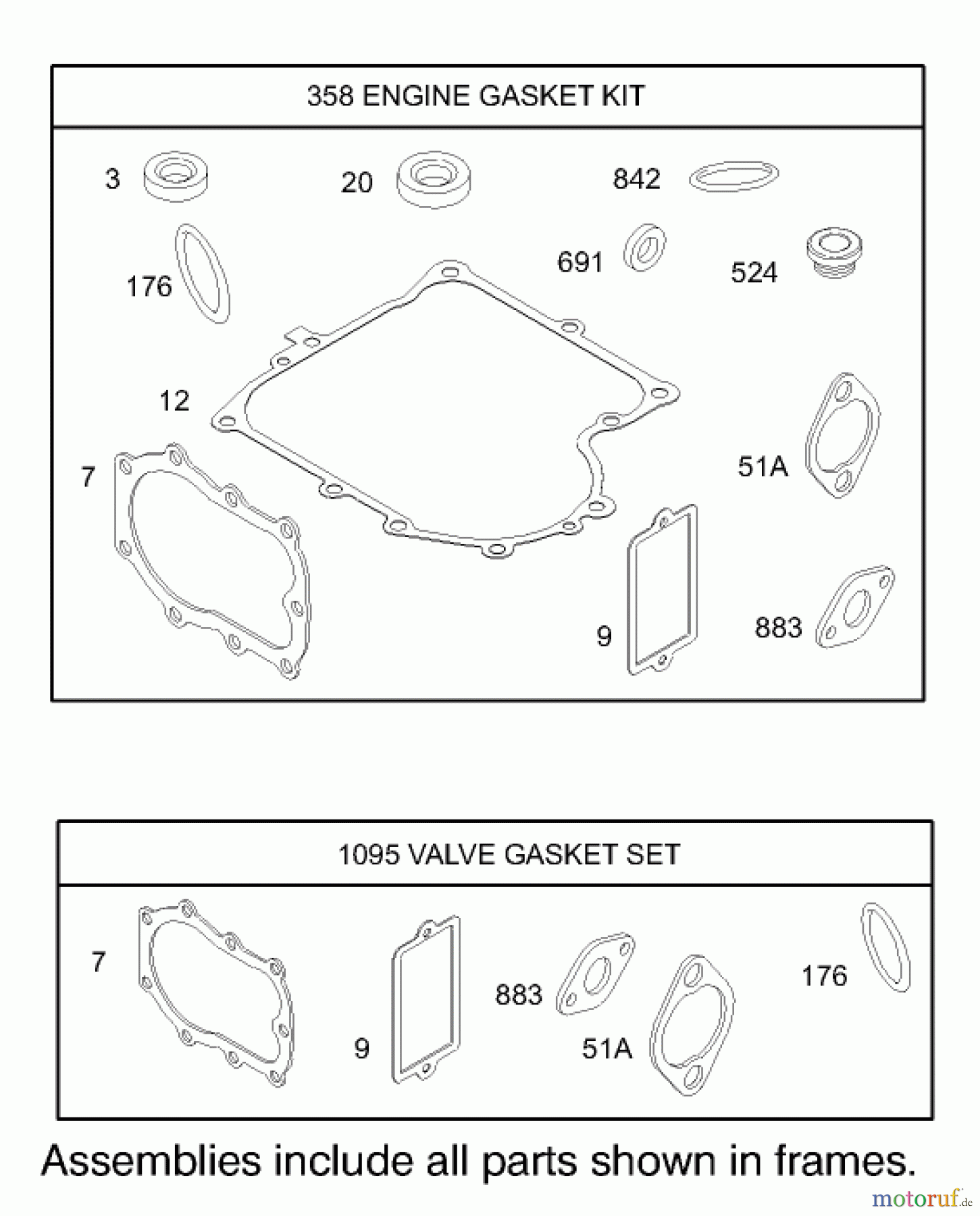 Toro Neu Mowers, Rear-Engine Rider 70184 (13-32H) - Toro 13-32H Rear-Engine Riding Mower, 2003 (230000001-230999999) GASKET ASSEMBLY ENGINE BRIGGS AND STRATTON MODEL 28M707-1127-E1