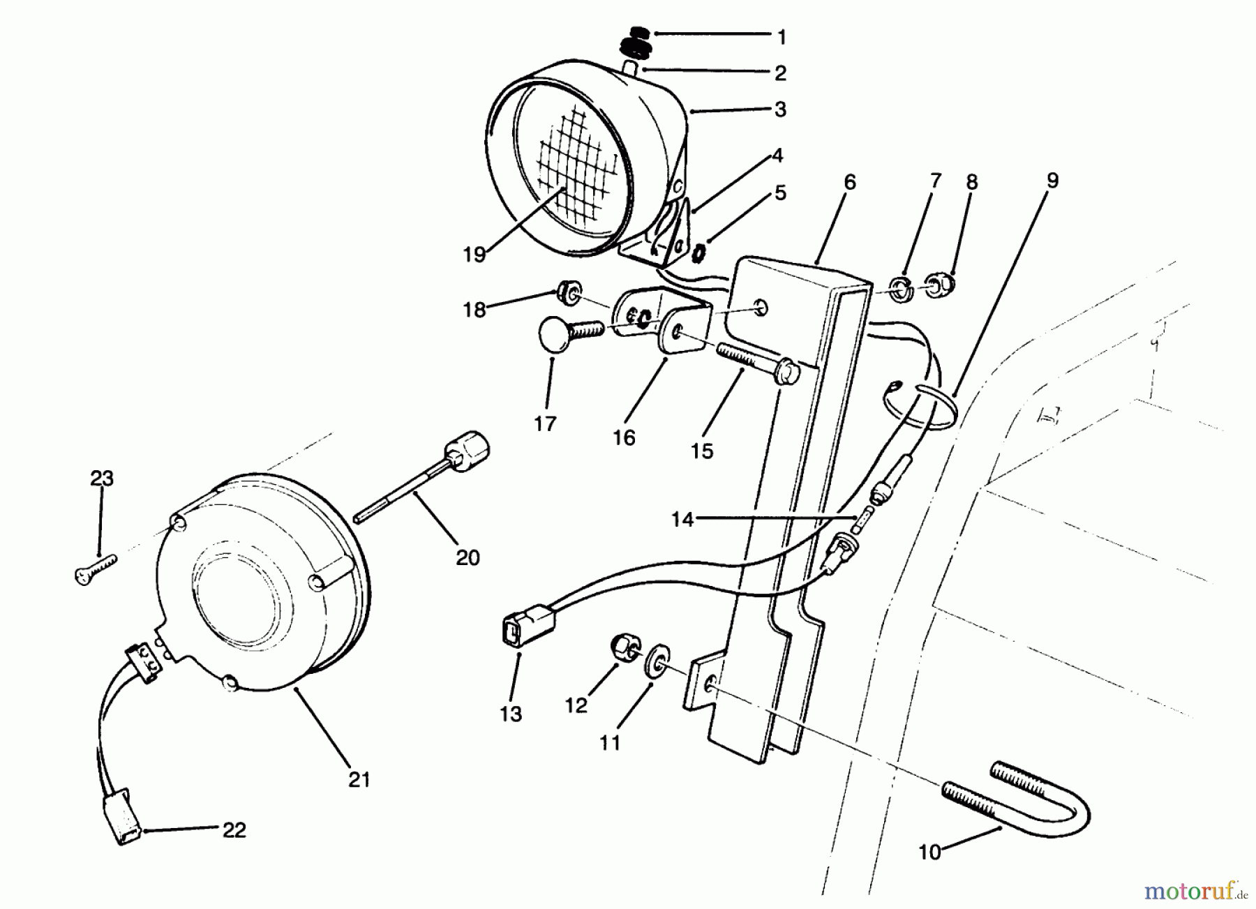 Toro Neu Accessories, Snow 66-7930 - Toro Light Kit, Power Shift Snowthrowers LIGHT ASSEMBLY