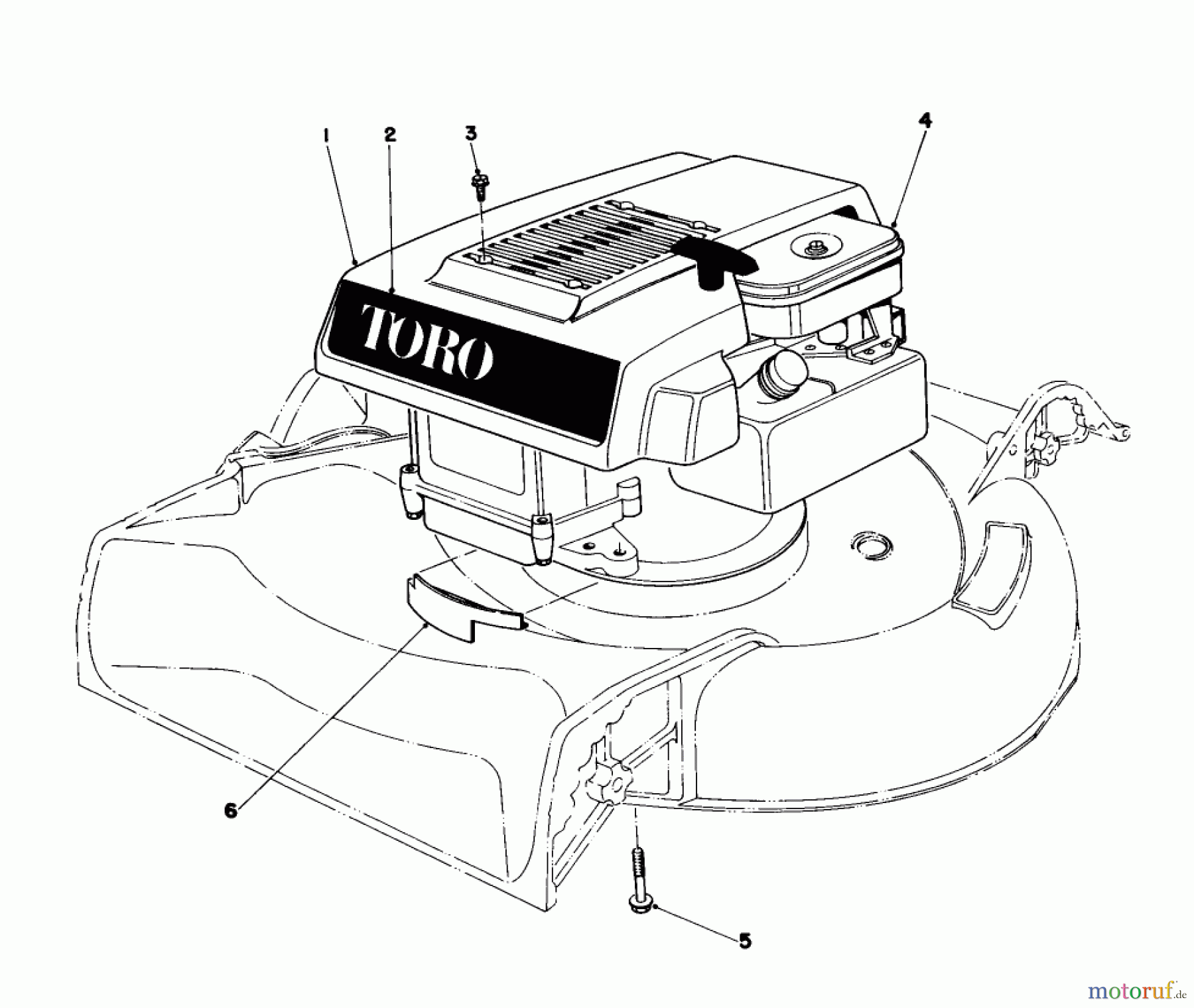  Toro Neu Mowers, Walk-Behind Seite 1 16350 - Toro Lawnmower, 1980 (0000001-0999999) ENGINE ASSEMBLY