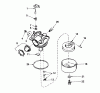 Toro 16575 - Lawnmower, 1984 (4000001-4999999) Ricambi CARBURETOR NO. 632098