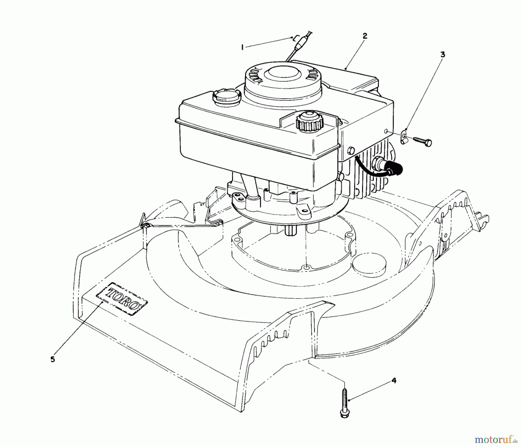  Toro Neu Mowers, Walk-Behind Seite 1 16575 - Toro Lawnmower, 1990 (0000001-0999999) ENGINE ASSEMBLY