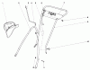 Toro 18215 - Whirlwind Lawnmower, 1970 (0000001-0999999) Ricambi HANDLE ASSEMBLY