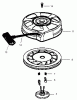 Toro 20009 - 22" Recycler Lawnmower, 2002 (220000001-220999999) Ricambi RECOIL STARTER NO. 590739 TECUMSEH-LEV120-361541B