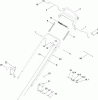 Toro 20092C - Super Recycler Lawn Mower, 2010 (310000001-310999999) Ricambi HANDLE AND CONTROL ASSEMBLY