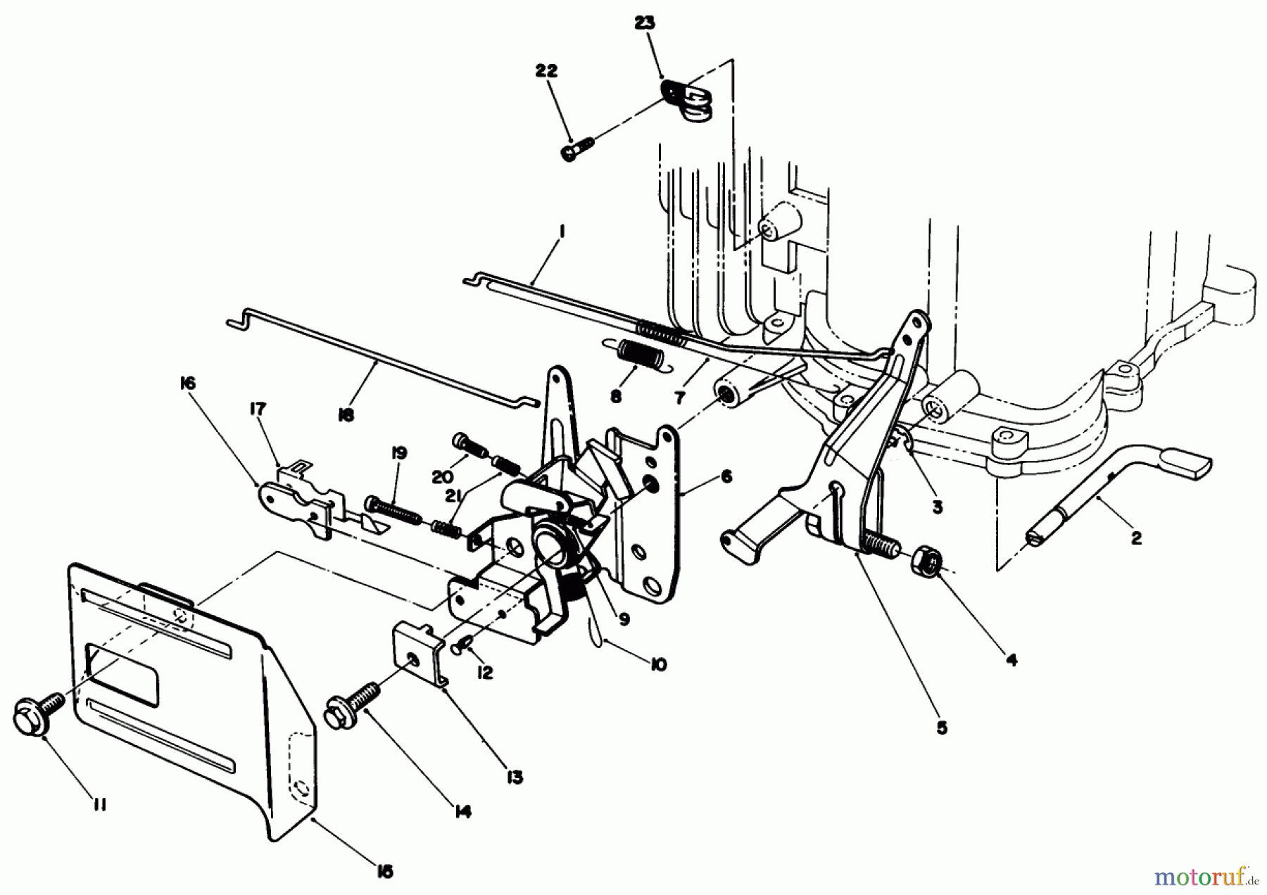  Toro Neu Mowers, Walk-Behind Seite 1 20320 - Toro Lawnmower, 1992 (2000001-2999999) GOVERNOR ASSEMBLY (MODEL NO. VML0-2)