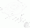 Toro 20323 - 20" Mulching/Rear Bagging Lawn Mower, 2010 (310000001-310999999) Ricambi FRONT WHEEL AND HEIGHT-OF-CUT ASSEMBLY