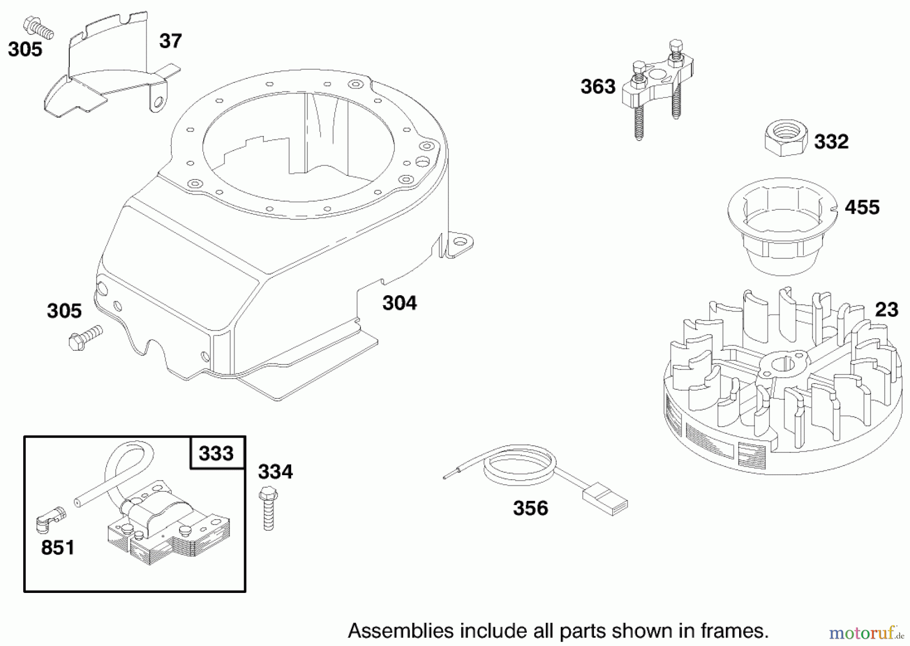  Toro Neu Mowers, Walk-Behind Seite 1 20448 - Toro Lawnmower, 1997 (7900001-7999999) ENGINE BRIGGS & STRATTON MODEL 12H802-0658-01 #7