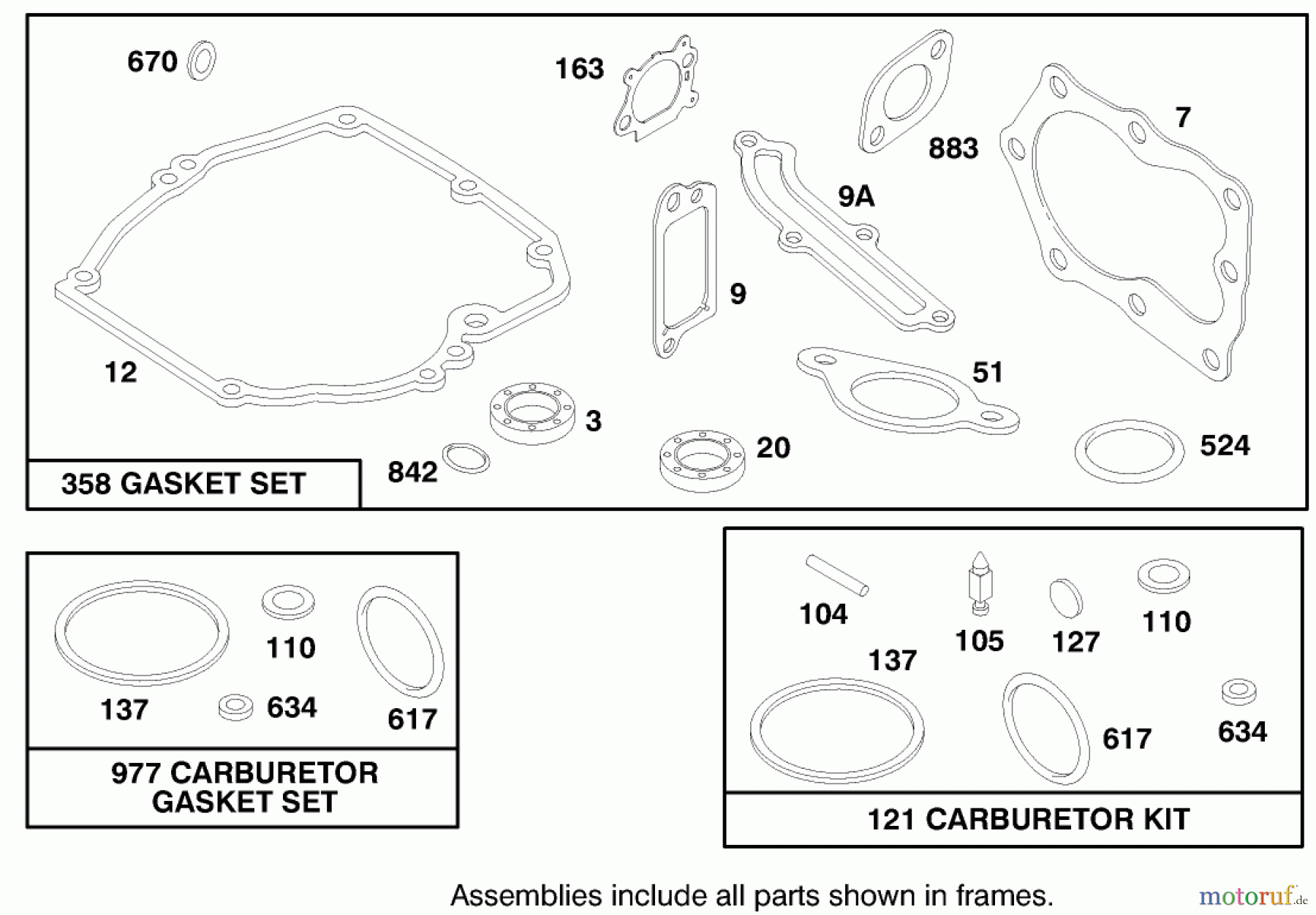  Toro Neu Mowers, Walk-Behind Seite 1 20458 - Toro Lawnmower, 1997 (7900001-7999999) ENGINE BRIGGS & STRATTON MODEL12H802-0658-01