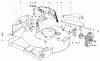 Toro 20696 - Lawnmower, 1976 (6000001-7999999) Ricambi HOUSING ASSEMBLY (MODEL 20506 & 20696)