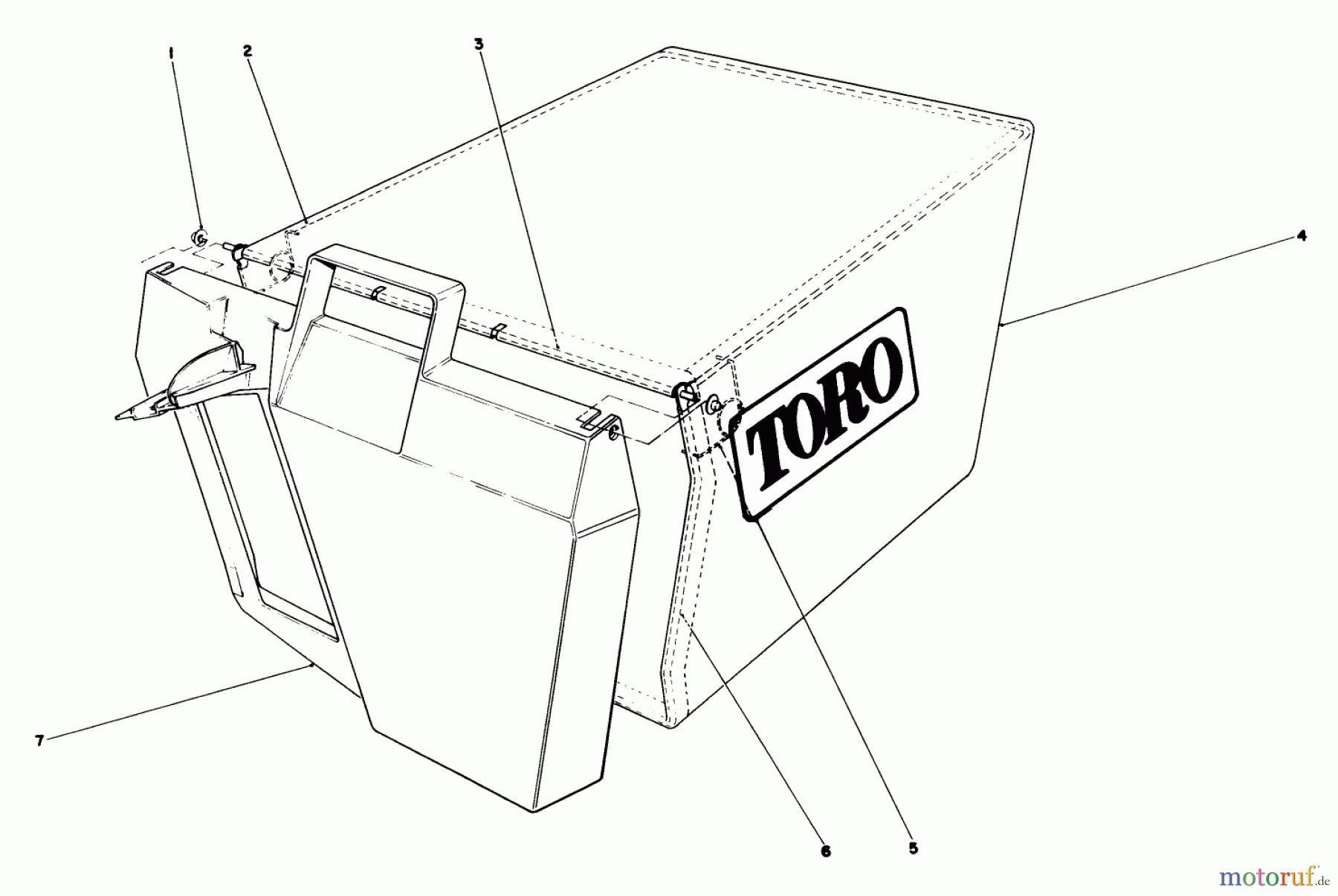 Toro Neu Mowers, Walk-Behind Seite 1 20532 - Toro Lawnmower, 1989 (9000001-9999999) GRASS BAG ASSEMBLY NO. 11-0159