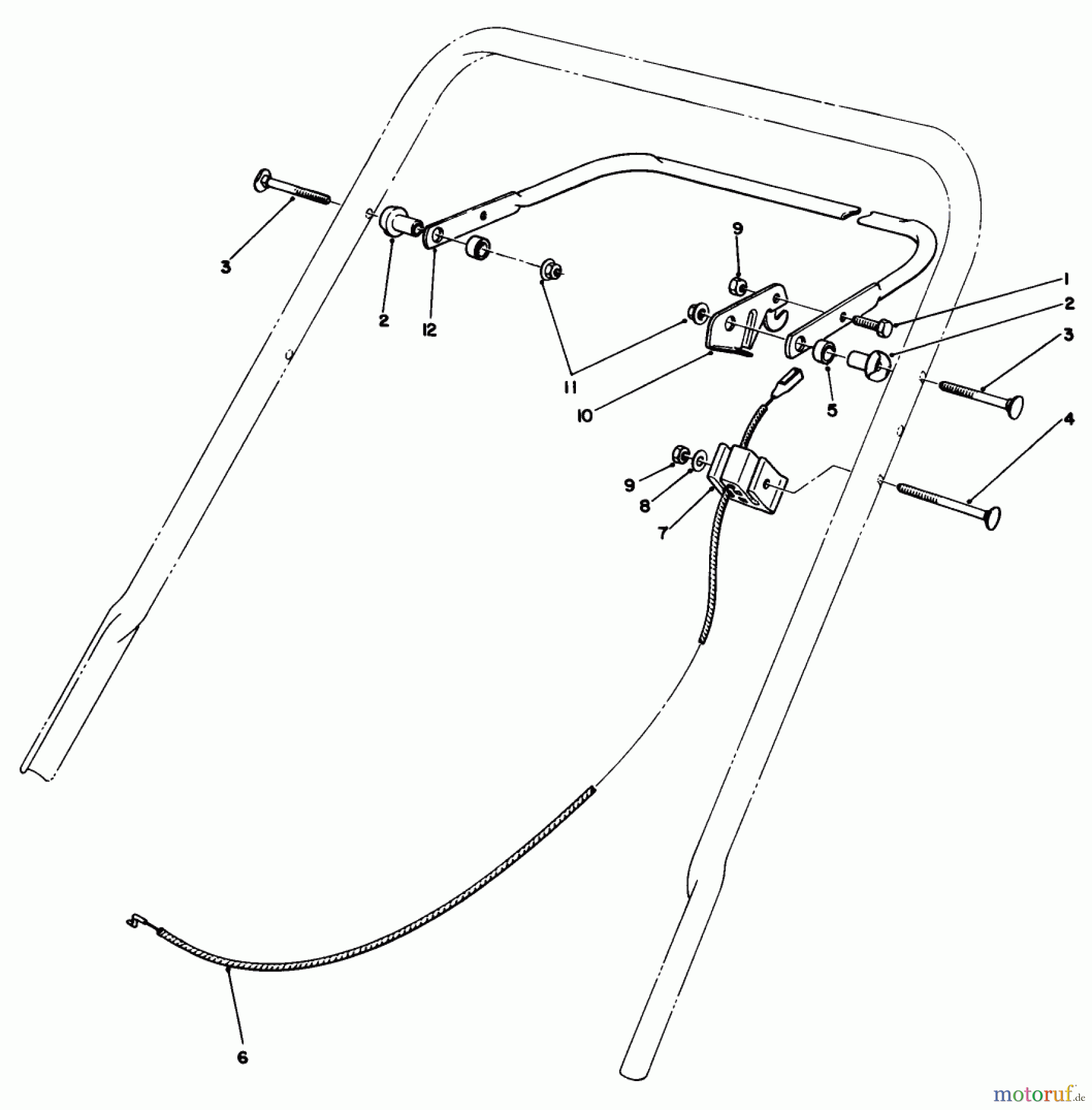  Toro Neu Mowers, Walk-Behind Seite 1 20563 - Toro Lawnmower, 1990 (0000001-0999999) TRACTION CONTROL ASSEMBLY