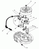 Toro 20581 - Lawnmower, 1983 (3000001-3999999) Ricambi FLYWHEEL & MAGNETO ASSEMBLY