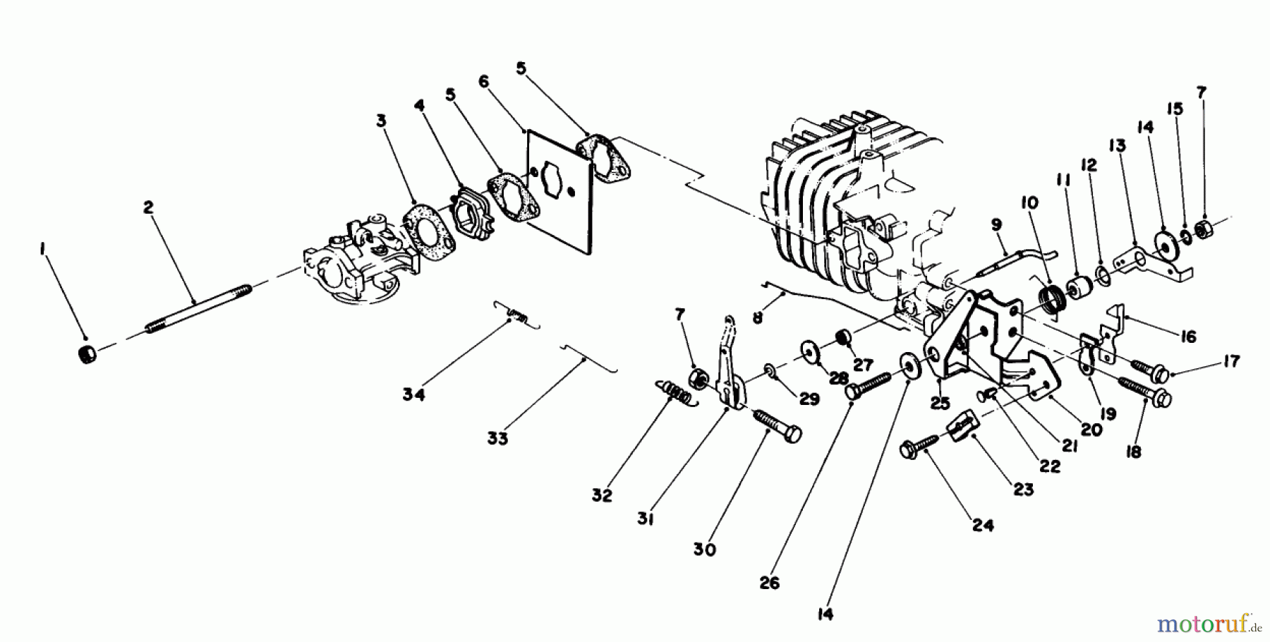  Toro Neu Mowers, Walk-Behind Seite 1 20584 - Toro Lawnmower, 1984 (4000001-4999999) GOVERNOR ASSEMBLY