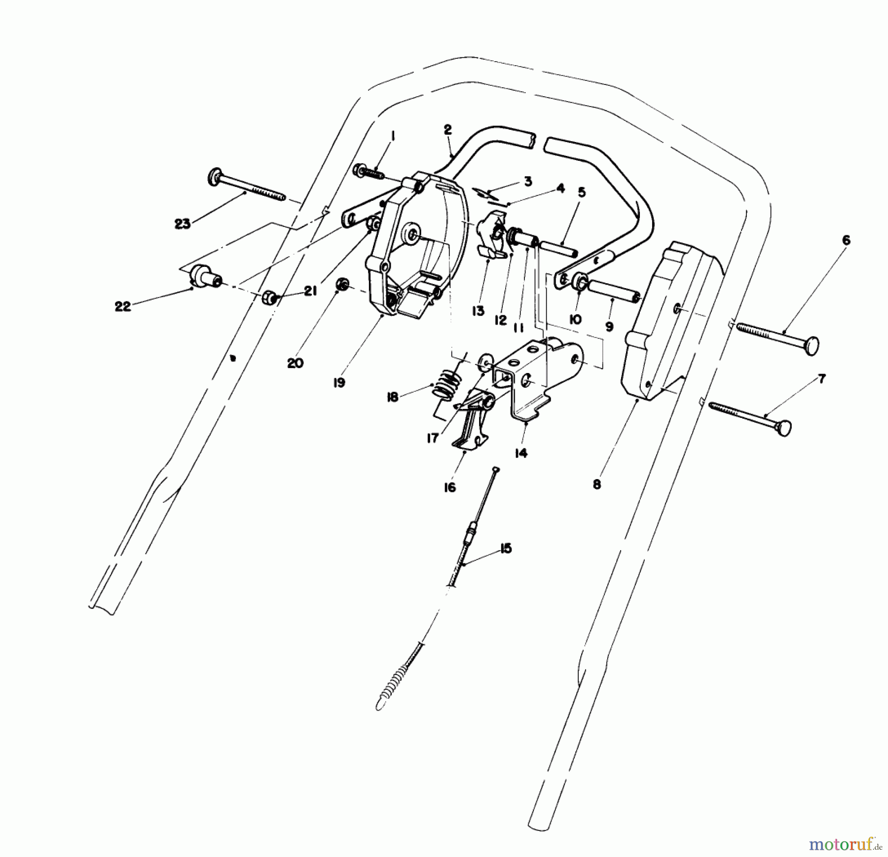 Toro Neu Mowers, Walk-Behind Seite 1 20584 - Toro Lawnmower, 1988 (8000001-8999999) CONTROL ASSEMBLY