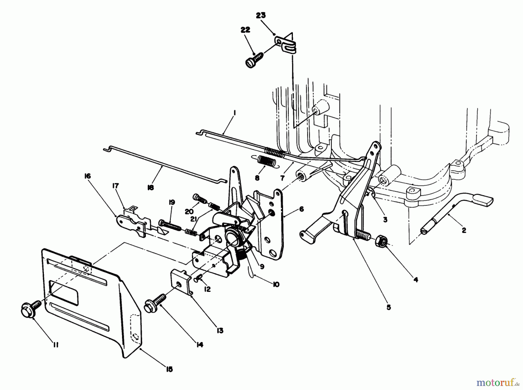  Toro Neu Mowers, Walk-Behind Seite 1 20622 - Toro Lawnmower, 1988 (8000001-8999999) GOVERNOR ASSEMBLY (MODEL NO. VMH7)