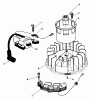 Toro 20624 - Lawnmower, 1987 (7000001-7999999) Ricambi MAGNETO & FLYWHEEL ASSEMBLY (MODEL NO. VMF5 & VMG6)
