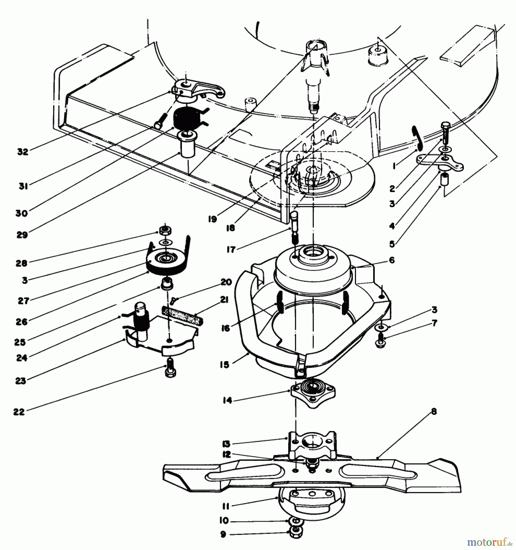  Toro Neu Mowers, Walk-Behind Seite 1 20676 - Toro Lawnmower, 1984 (4000001-4999999) BLADE BRAKE CLUTCH ASSEMBLY