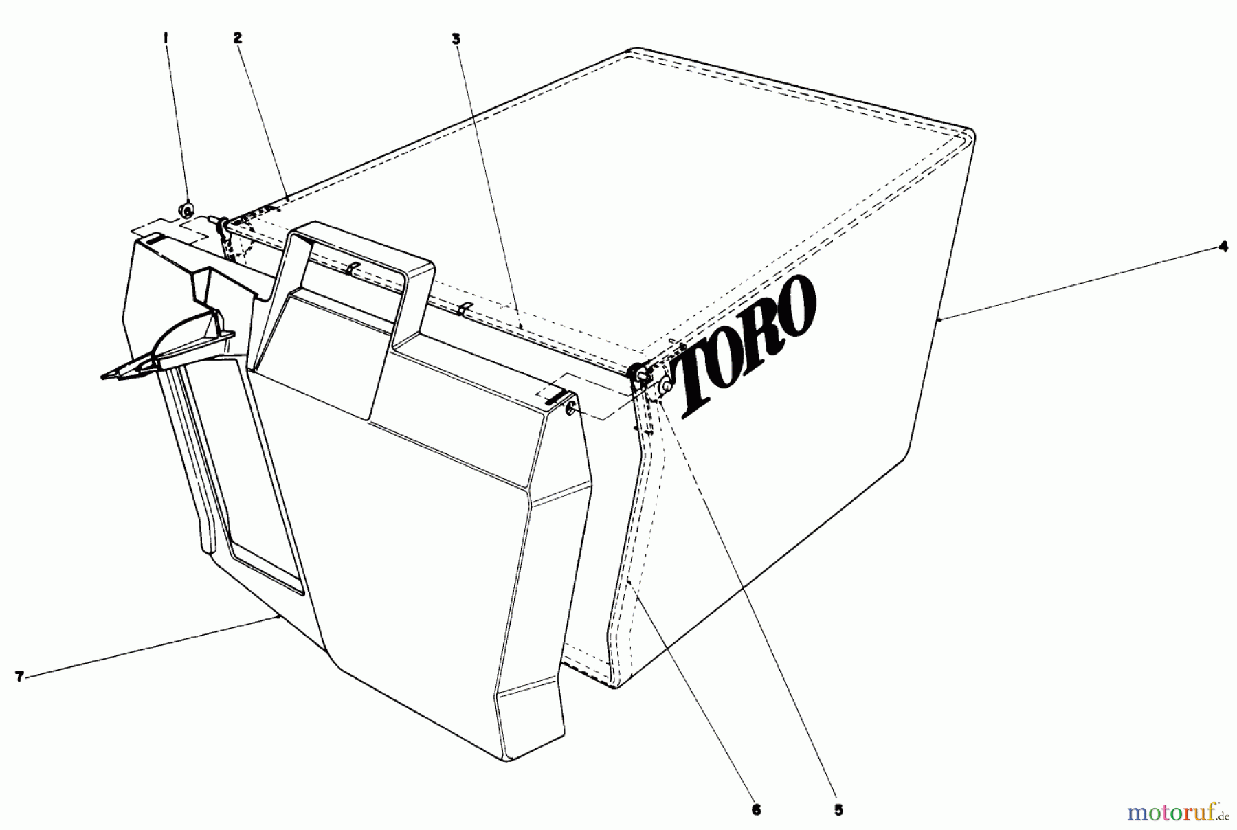  Toro Neu Mowers, Walk-Behind Seite 1 20700 - Toro Lawnmower, 1980 (0000001-0999999) GRASS BAG ASSEMBLY