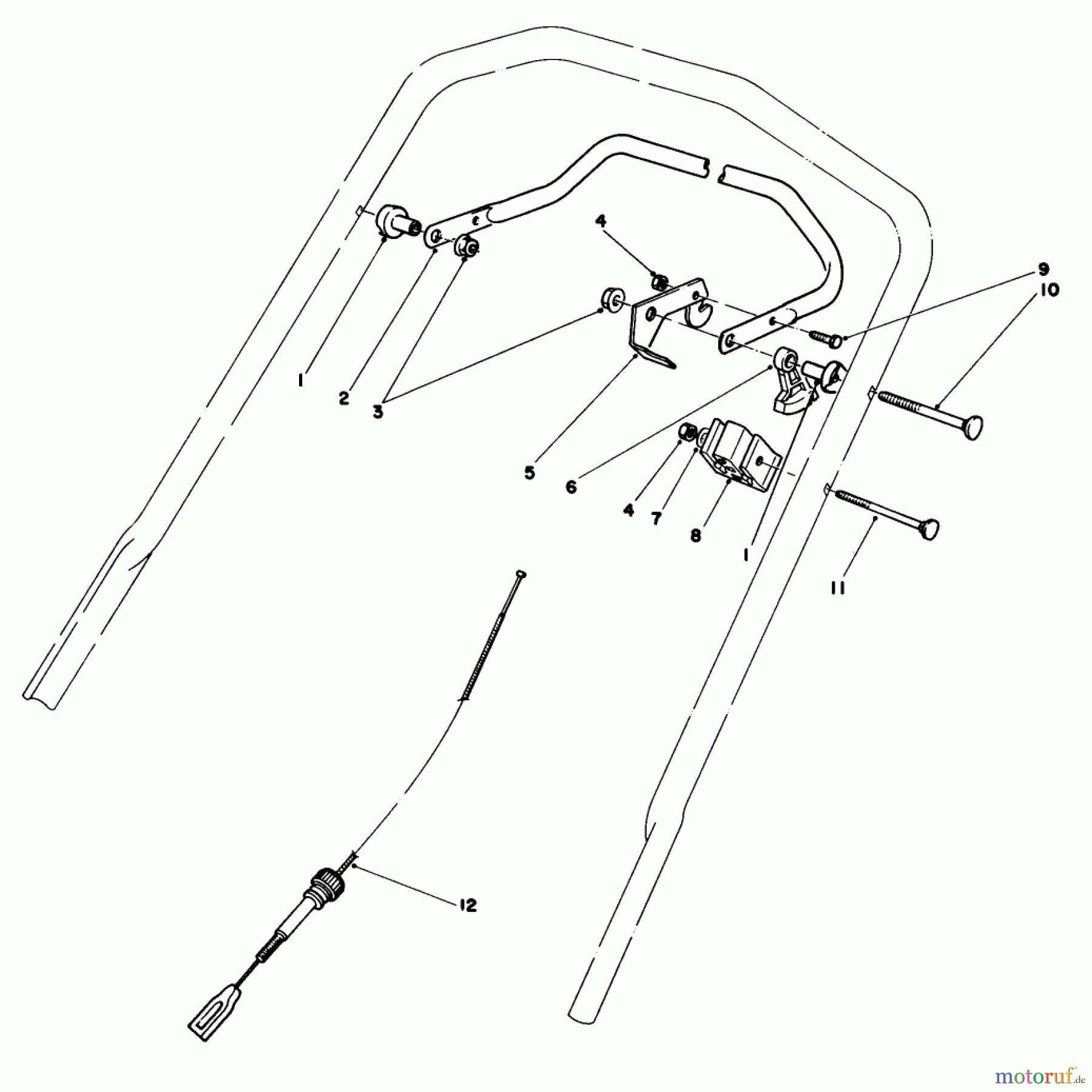  Toro Neu Mowers, Walk-Behind Seite 1 20715C - Toro Lawnmower, 1985 (5000001-5999999) TRACTION CONTROL ASSEMBLY