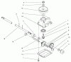 Toro 20716 - Side Discharge Mower, 1999 (9900001-9999999) Ricambi GEAR CASE ASSEMBLY