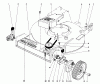 Toro 20755 - Lawnmower, 1981 (1000001-1999999) Ricambi FRONT WHEEL & PIVOT ARM ASSEMBLY
