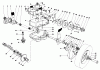 Toro 20790 - Lawnmower, 1981 (1000001-1999999) Ricambi GEAR CASE ASSEMBLY