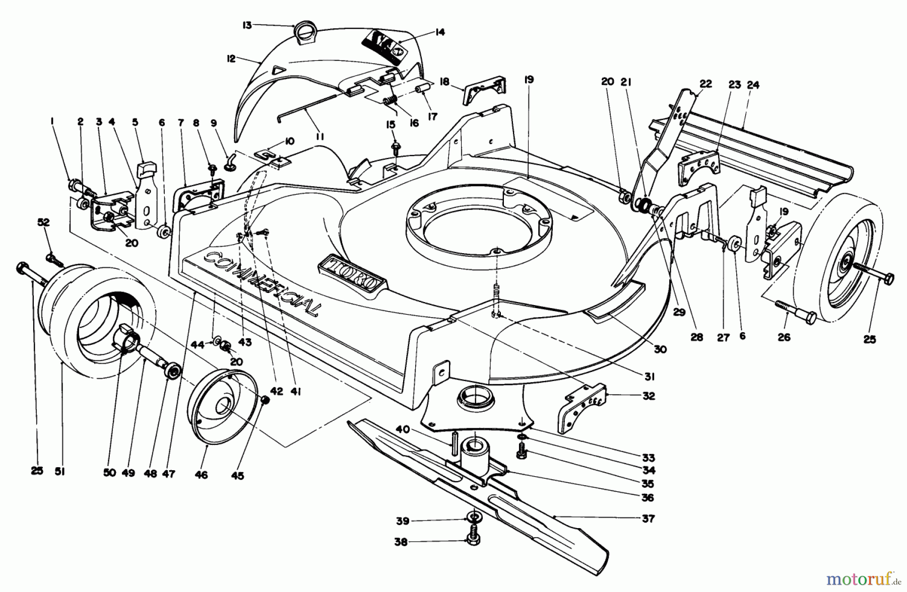  Toro Neu Mowers, Walk-Behind Seite 2 22025C - Toro Lawnmower, 1987 (7000001-7999999) HOUSING ASSEMBLY