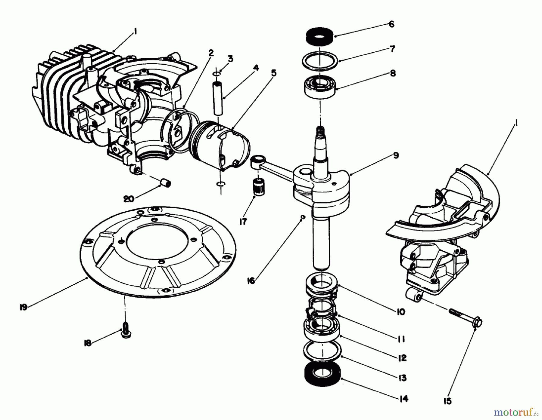  Toro Neu Mowers, Walk-Behind Seite 2 22685 - Toro Lawnmower, 1991 (1000001-1999999) CRANKSHAFT ASSEMBLY (MODEL NO. 47PL0-3)