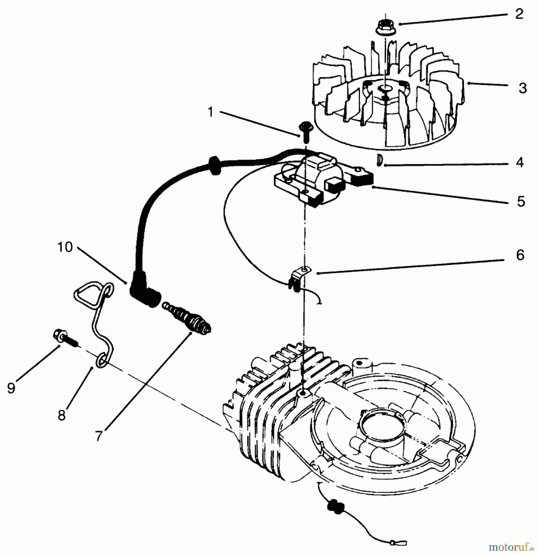  Toro Neu Mowers, Walk-Behind Seite 2 22043 - Toro Lawnmower, 1994 (4900001-4999999) IGNITION ASSEMBLY (MODEL NO. 47PR4-7)