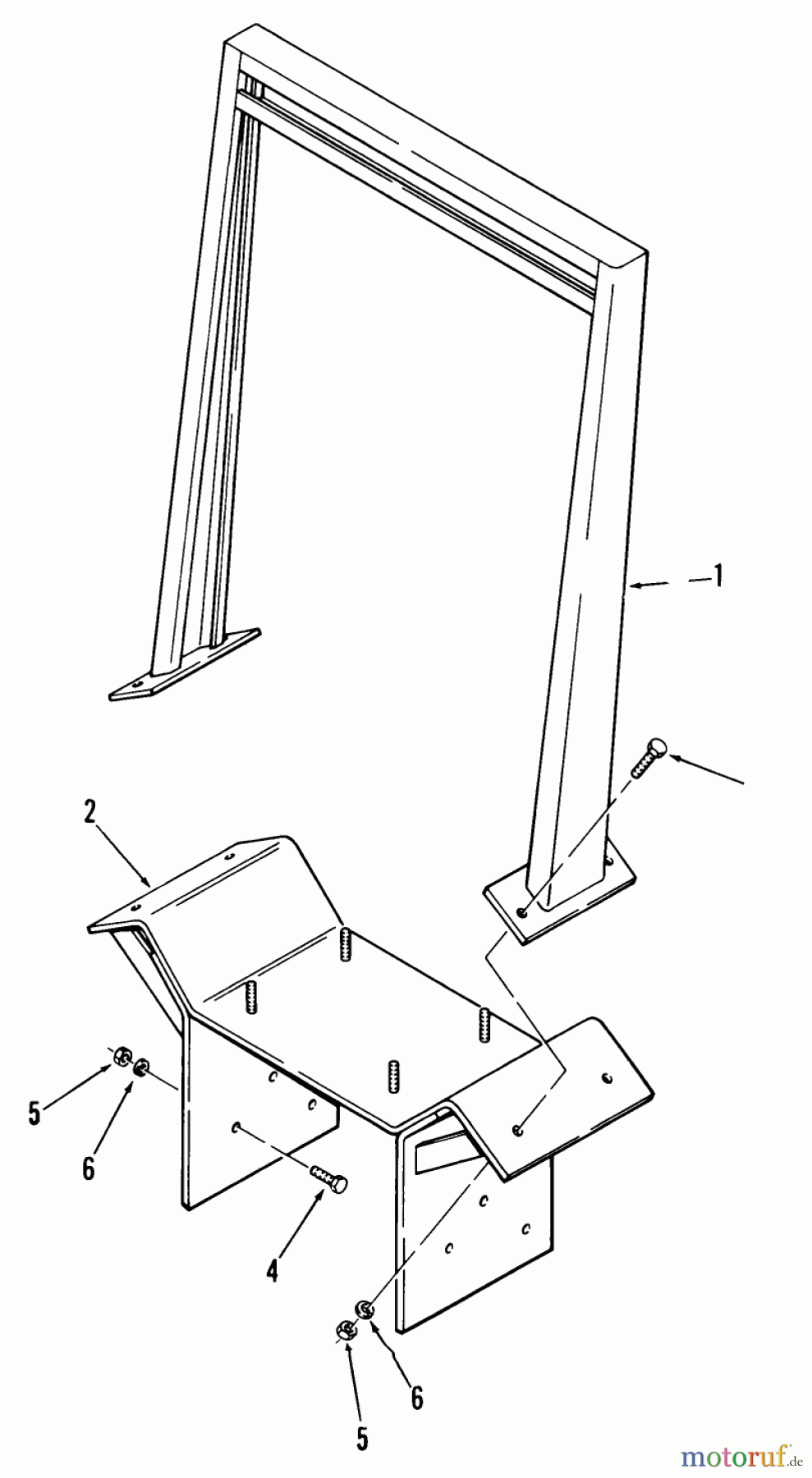  Toro Neu Accessories 87-80RB01 - Toro Roll Bar, 1980 PARTS LIST FOR ROLL BAR VEHICLE IDENTIFICATION NUMBER 87-80RB01