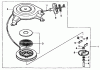 Toro 22166 - 21" Heavy-Duty Recycler/Rear Bagger Lawnmower, 2003 (230000001-230999999) Ricambi RECOIL STARTER ASSEMBLY HONDA GXV160K1 A12