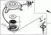 Toro 22167 - 21" Heavy-Duty Recycler/Rear Bagger Lawnmower, 2005 (250000001-250999999) Ricambi RECOIL STARTER ASSEMBLY HONDA GXV160K1-A1T