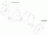 Toro 22177 - 21" Heavy-Duty Recycler/Rear Bagger Lawnmower, 2004 (240000001-240999999) Ricambi FRONT AND REAR WHEEL ASSEMBLY