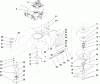 Toro 22188 - 21" Heavy-Duty Recycler/Rear Bagger Lawn Mower, 2008 (280000001-280999999) Ricambi ENGINE AND BLADE ASSEMBLY