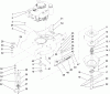 Toro 22196 - 21" Heavy-Duty Recycler/Rear Bagger Lawn Mower, 2007 (270000001-270999999) Ricambi ENGINE AND BLADE ASSEMBLY
