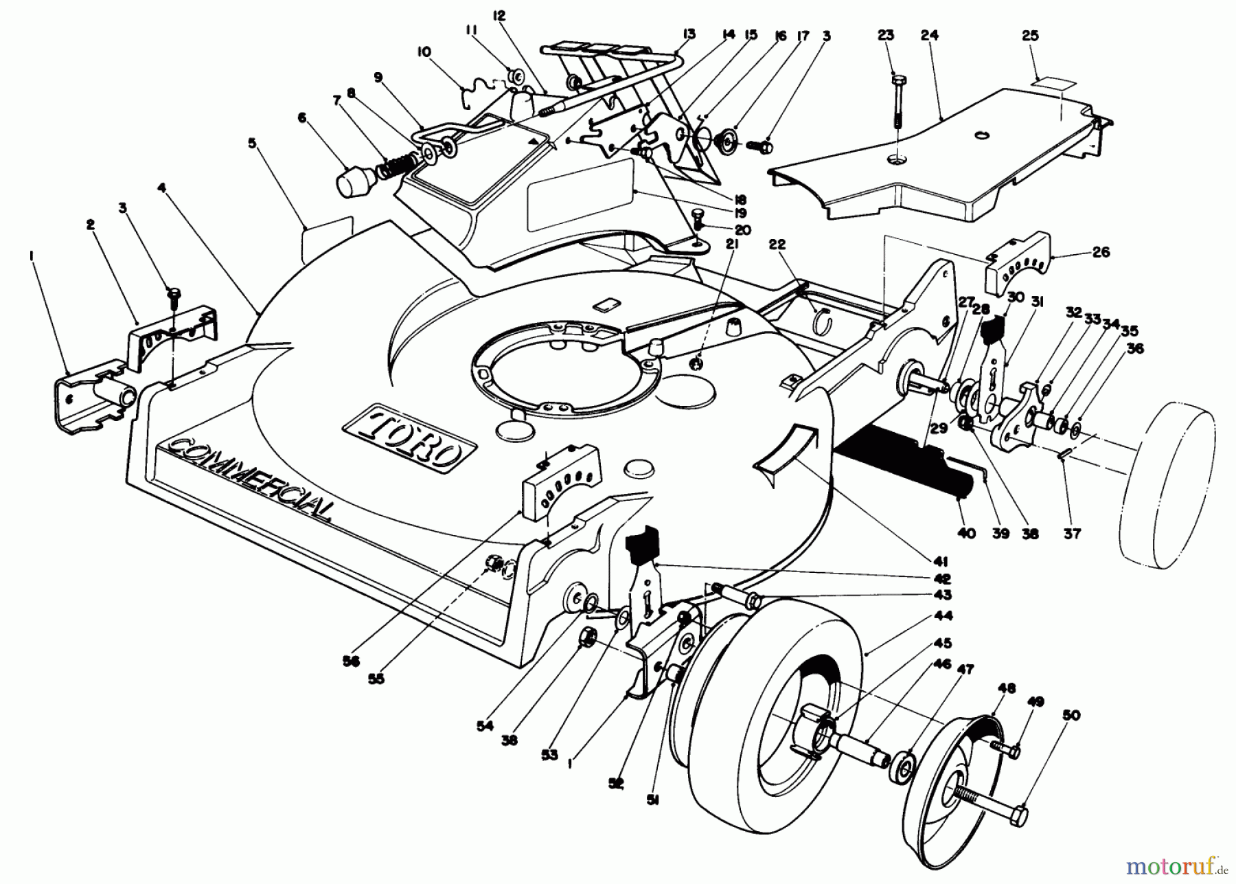  Toro Neu Mowers, Walk-Behind Seite 2 22525 - Toro Lawnmower, 1987 (7000001-7999999) HOUSING ASSEMBLY (MODEL NO. 22525)