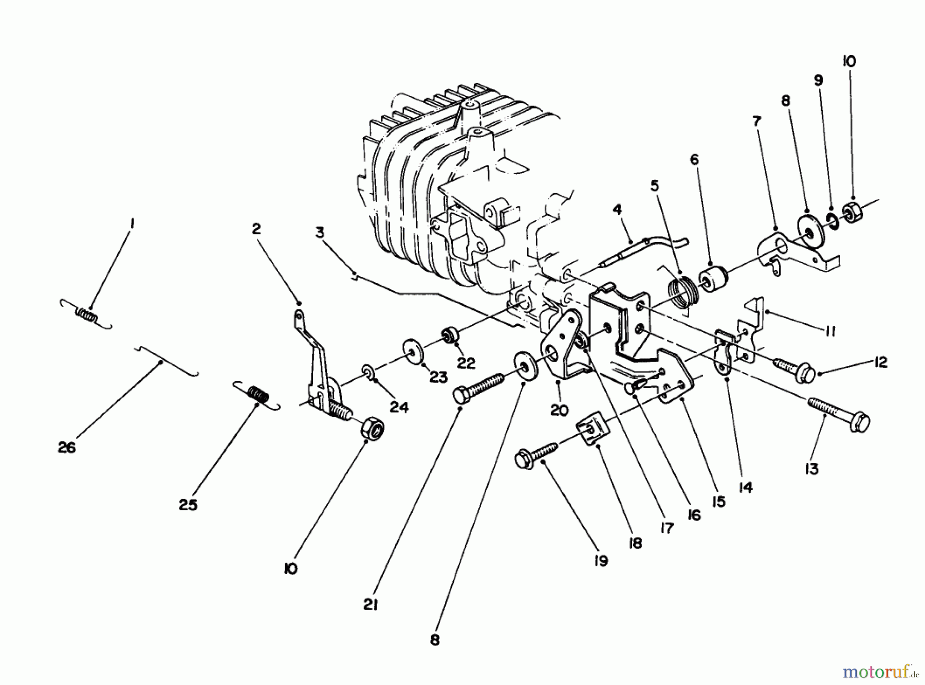  Toro Neu Mowers, Walk-Behind Seite 2 22700 - Toro Lawnmower, 1991 (1000001-1999999) GOVERNOR ASSEMBLY (MODEL NO. 47PL0-3)