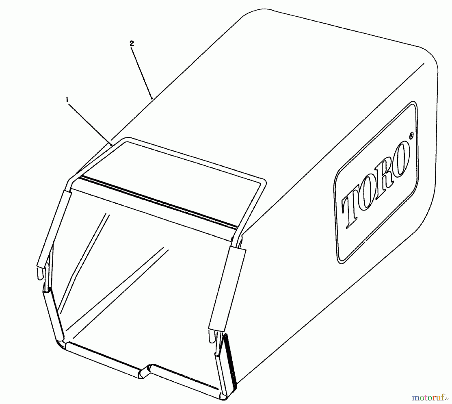 Toro Neu Mowers, Walk-Behind Seite 2 26551 - Toro Lawnmower, 1989 (9000001-9999999) GRASS BAG ASSEMBLY