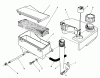 Toro 26625CS - Lawnmower, 1989 (9000001-9999999) Ricambi AIR CLEANER & FUEL TANK ASSEMBLY (ENGINE NO. VMJ7)