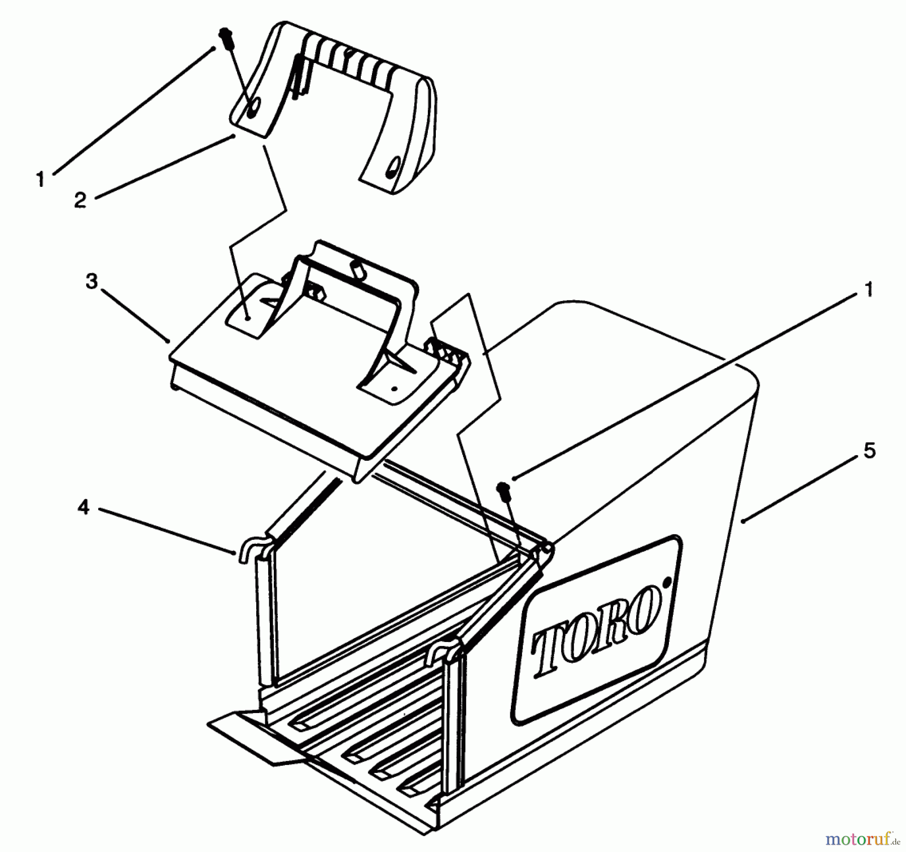  Toro Neu Mowers, Walk-Behind Seite 2 26630BC - Toro Lawnmower, 1995 (5900001-5999999) GRASS BAG ASSEMBLY