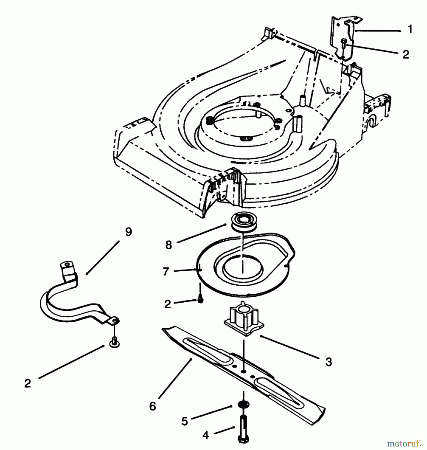  Toro Neu Mowers, Walk-Behind Seite 2 26640B - Toro Lawnmower, 1993 (3900001-3999999) BLADE ASSEMBLY