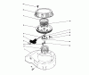 Toro 26682 - Lawnmower, 1990 (0000001-0999999) Ricambi RECOIL ASSEMBLY (ENGINE MODEL NO. 47PK9-2)