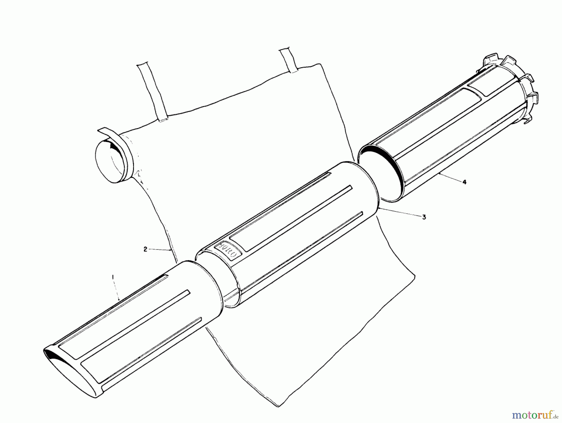  Toro Neu Blowers/Vacuums/Chippers/Shredders 51575 (850) - Toro 850 Super Blower, 1992 (2000001-2999999) VACUUM TUBES AND BAGGING KIT MODEL NO. 51533