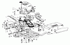 Toro 23201 - 25" Whirlwind Hevi-Duty Lawnmower, 1974 (4000001-4999999) Ricambi ENGINE AND FRAME ASSEMBLY