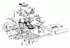 Toro 23205 - 25" Whirlwind Hevi-Duty Lawnmower, 1975 (5000001-5999999) Ricambi ENGINE AND FRAME ASSEMBLY